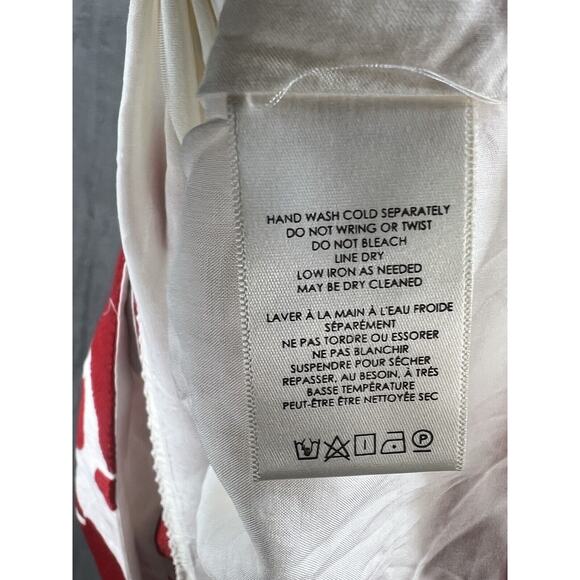 Anthropologie Front Cutout Maxi Dress Size XSmall White Red Sleeveless - Picture 12 of 12